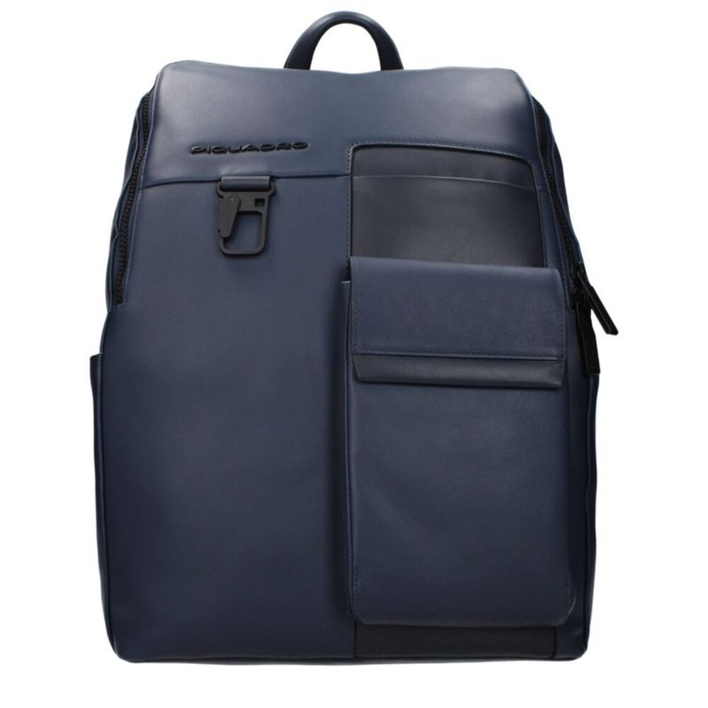 Piquadro Blue Leather Men's Backpack